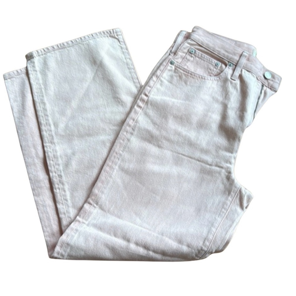 Madewell Pink Perfect Vintage Wide-Leg Jeans Size 30 High Rise - Picture 3 of 6